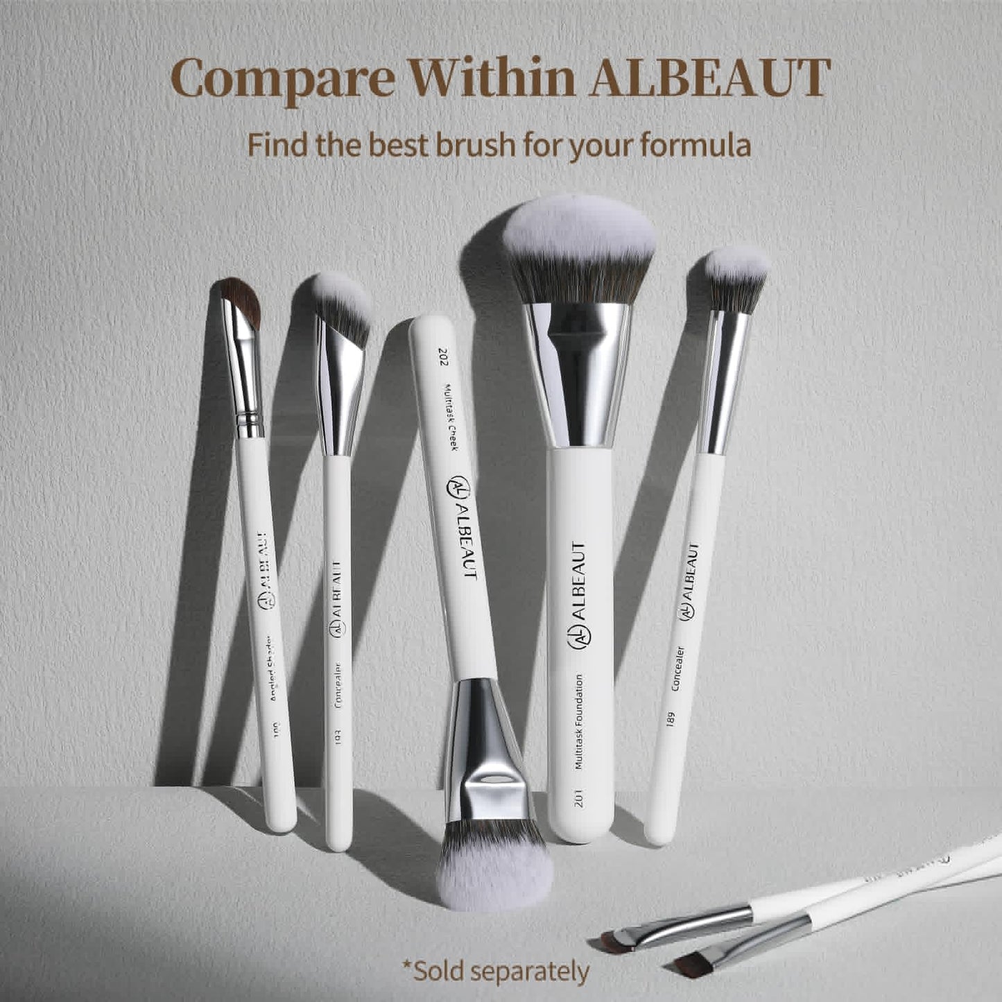 Albeaut Concealer Brush, Angled Under Eye Makeup Small Foundation Precision Face Blending Brush (193 concealer brush) - dailyvitalstore