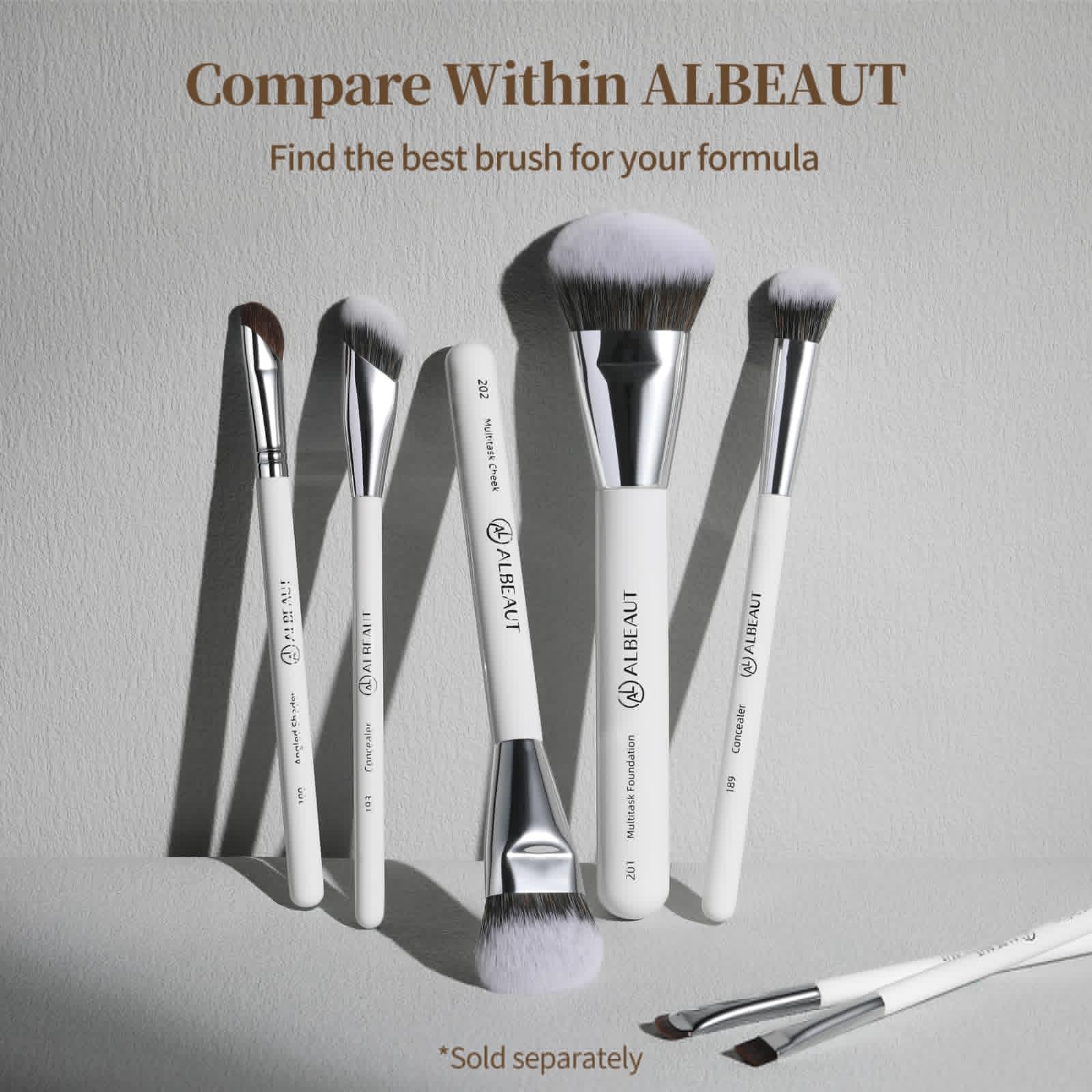 Albeaut Concealer Brush, Angled Under Eye Makeup Small Foundation Precision Face Blending Brush (193 concealer brush) - dailyvitalstore