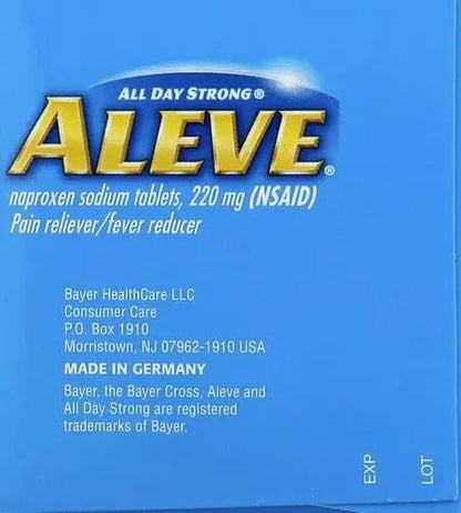 Aleve Caplets, Naproxen Sodium 220 mg (NSAID), Pain Reliever/Fever Reducer, 1 Orthopedic Surgeon Recommended, 270 Count - dailyvitalstore