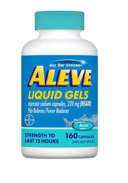 Aleve Liquid Gels Naproxen Sodium Capsules, 220 mg (NSAID) Pain Reliever/Fever Reducer - dailyvitalstore
