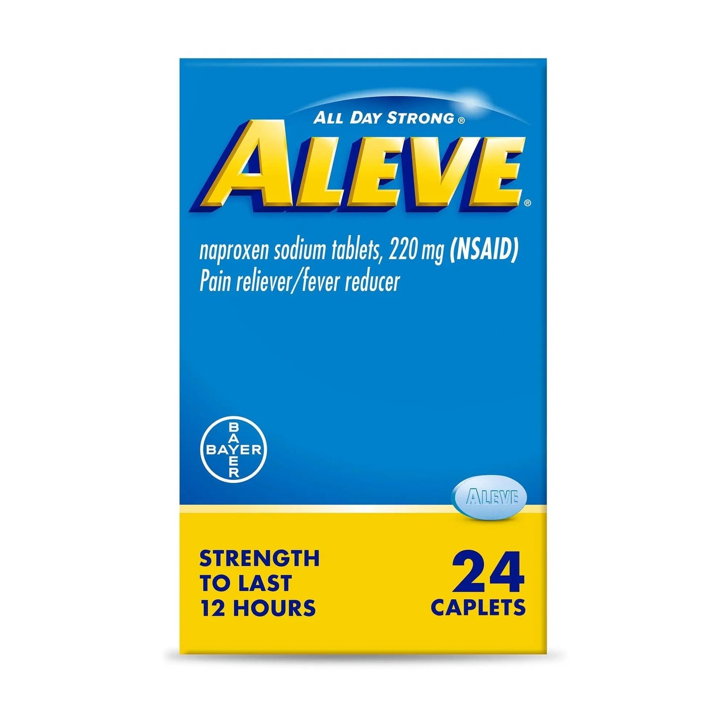 Aleve Pain Relief Naproxen Sodium Caplets ‐ 24 Count - dailyvitalstore