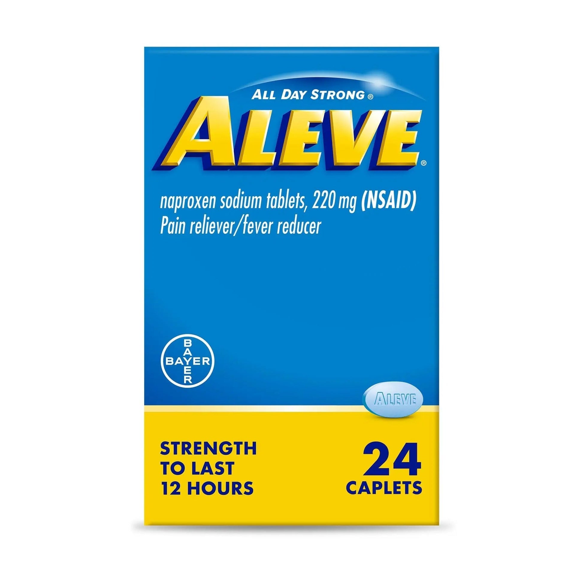 Aleve Pain Relief Naproxen Sodium Caplets ‐ 24 Count - dailyvitalstore