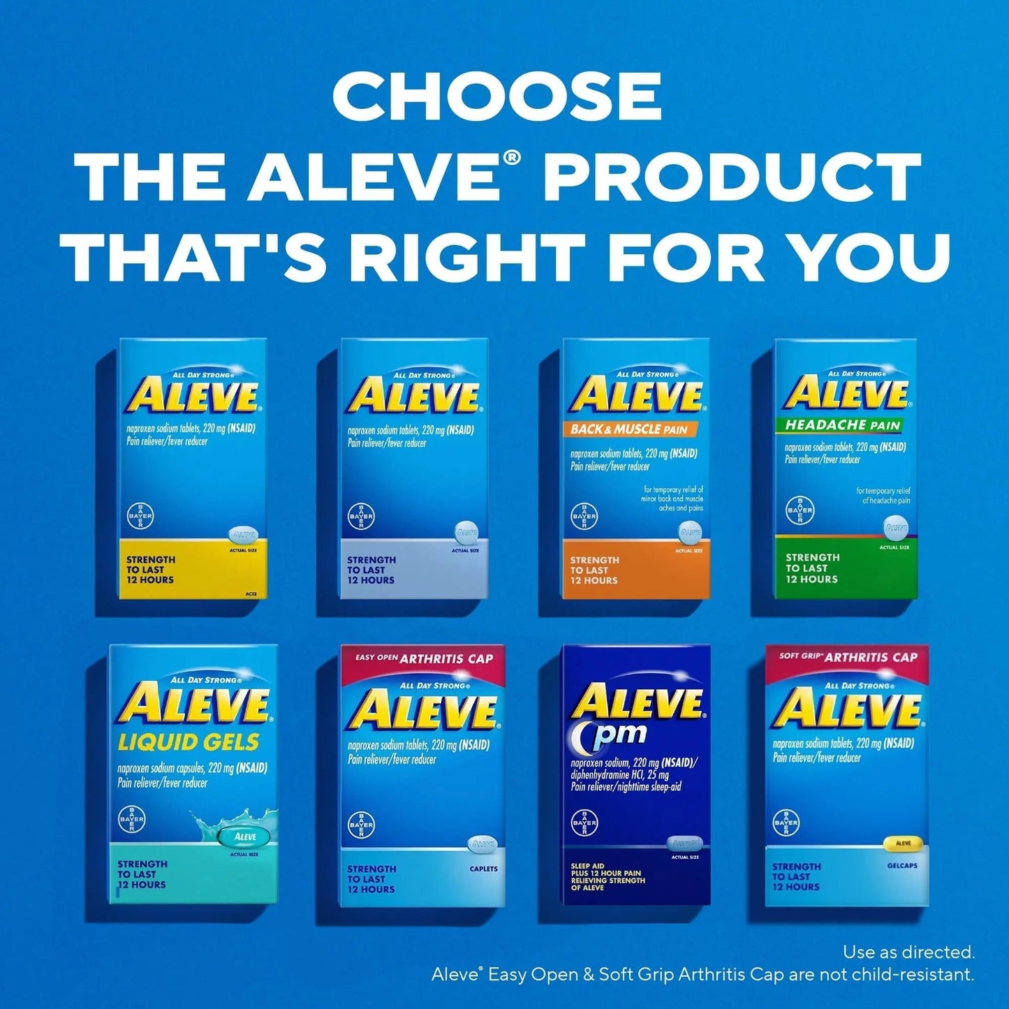 Aleve Pain Relief Naproxen Sodium Caplets ‐ 50 Count - dailyvitalstore