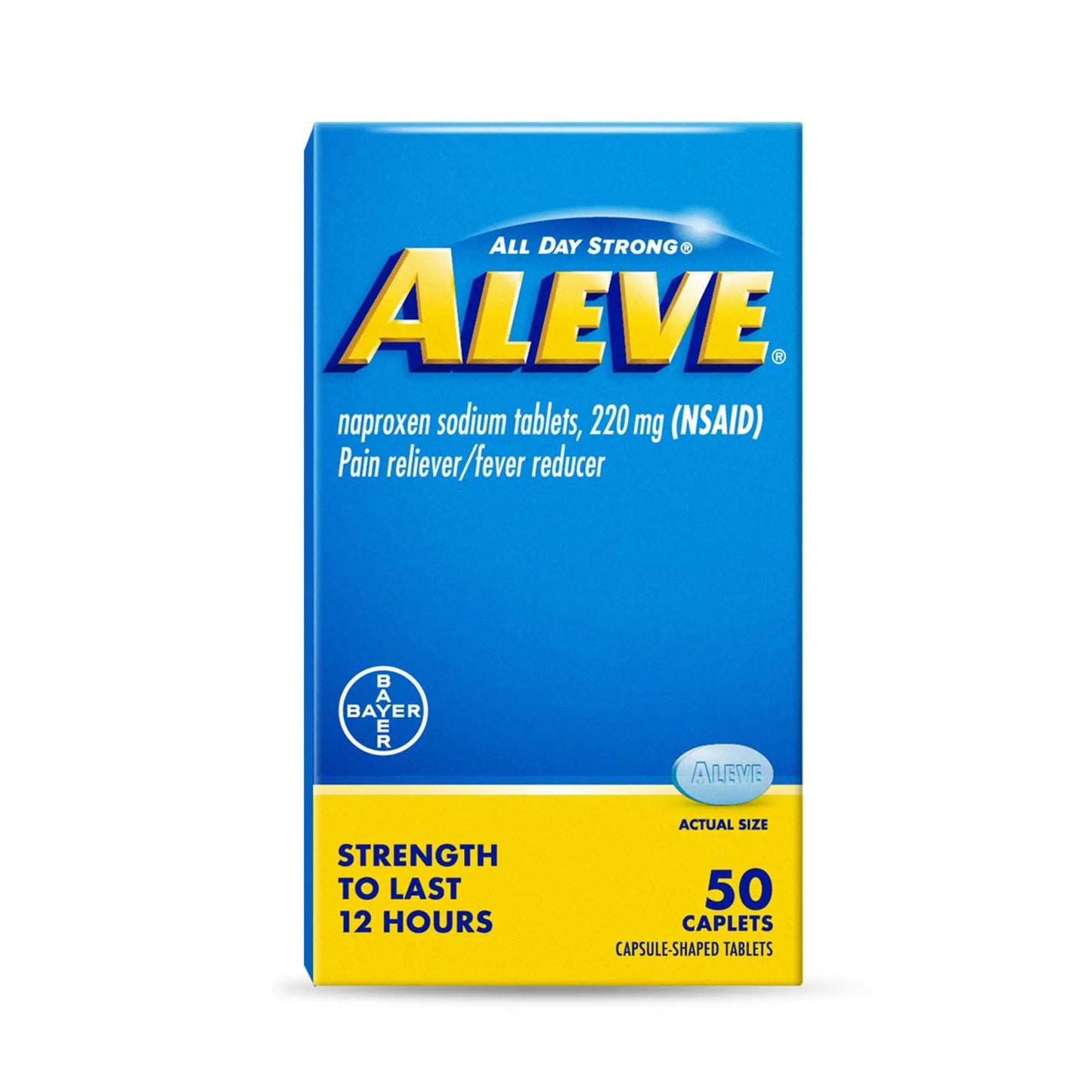 Aleve Pain Relief Naproxen Sodium Caplets ‐ 50 Count - dailyvitalstore