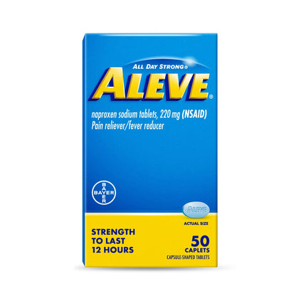 Aleve Pain Relief Naproxen Sodium Caplets ‐ 50 Count - dailyvitalstore