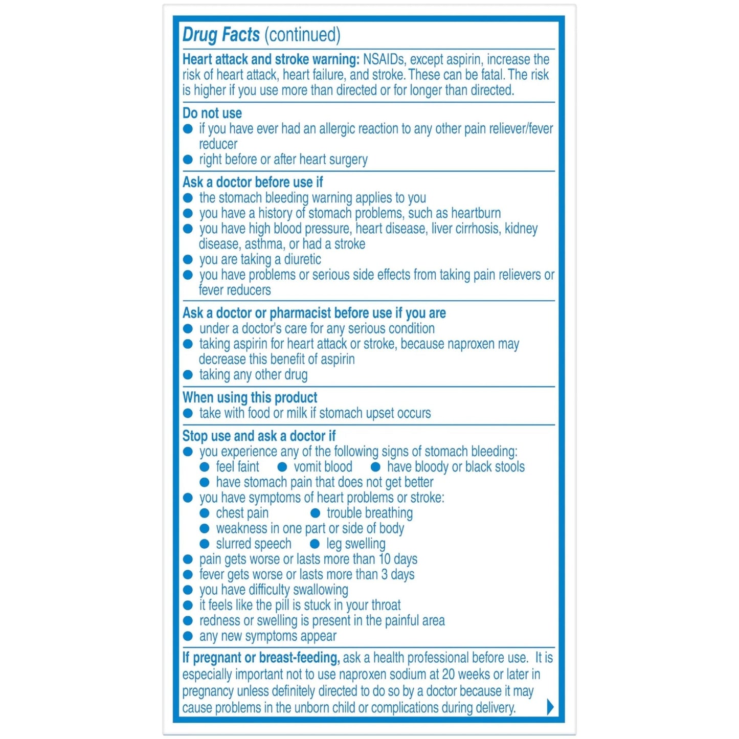 Aleve Pain Relief Naproxen Sodium Caplets ‐ 50 Count - dailyvitalstore