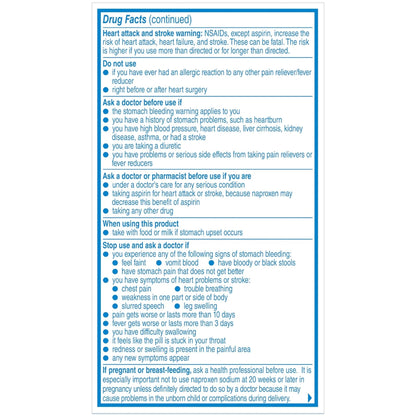 Aleve Pain Relief Naproxen Sodium Caplets ‐ 50 Count - dailyvitalstore