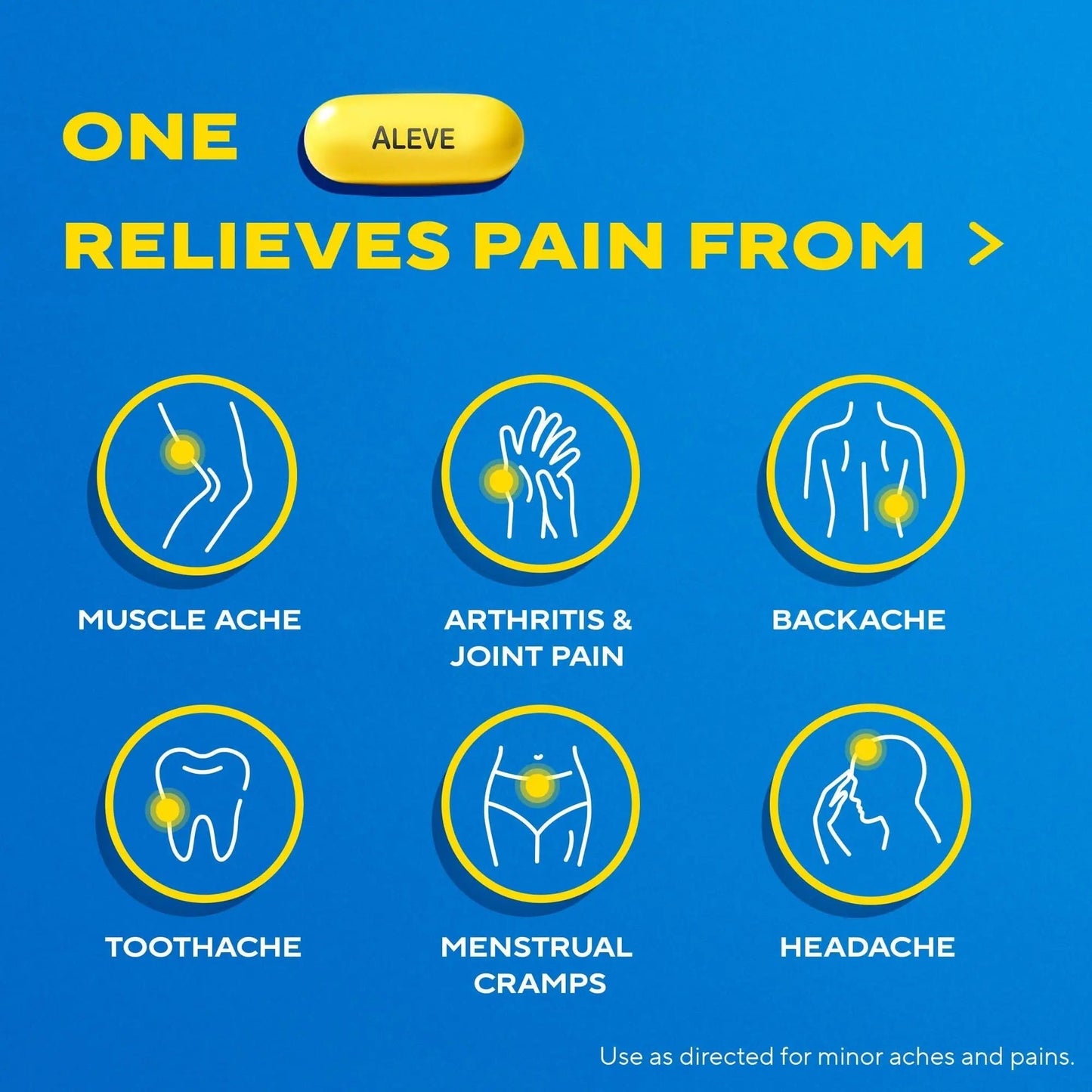 Aleve Pain Reliever & Fever Reducer Gelcaps, Naproxen Sodium, Headache and Back and Body Pain Relief Medicine, for Adults and Children Ages 12 and Up, 90 Count - dailyvitalstore