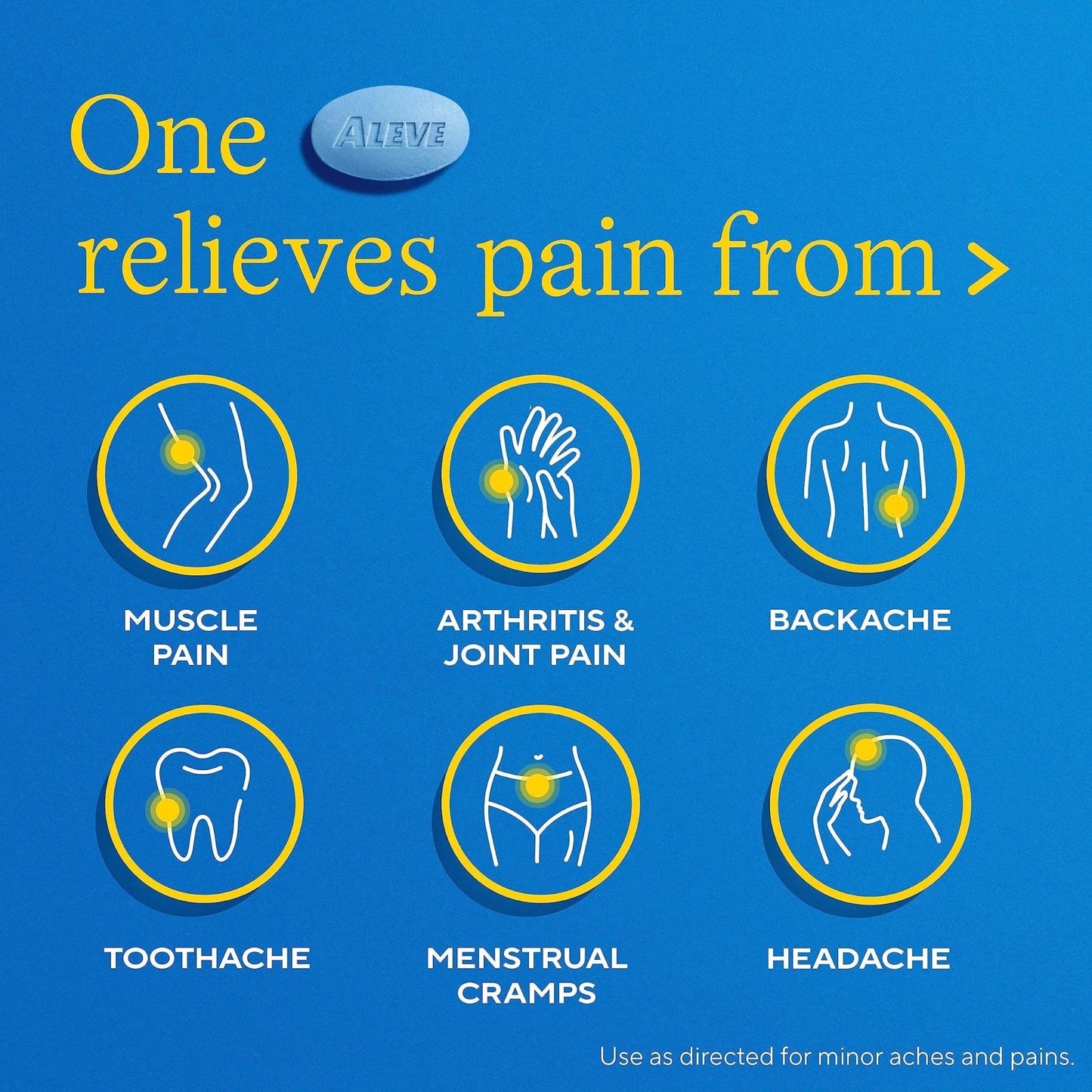 Aleve Pain Reliever & Fever Reducer Naproxen Sodium Caplets, Body Pain Relief, 270 Count - dailyvitalstore