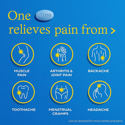 Aleve Pain Reliever & Fever Reducer Naproxen Sodium Caplets, Body Pain Relief, 270 Count - dailyvitalstore