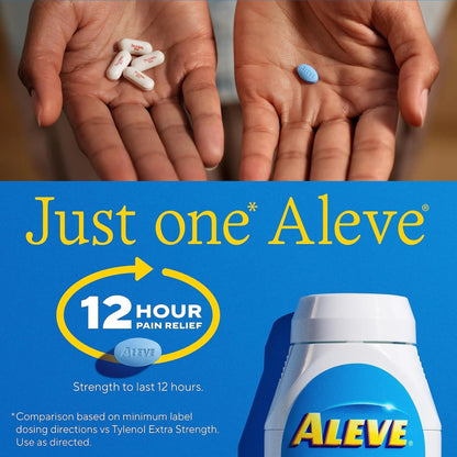 Aleve Pain Reliever & Fever Reducer Naproxen Sodium Caplets, Body Pain Relief, 270 Count - dailyvitalstore