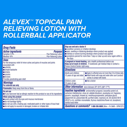 Aleve Pain Relieving Lotion with Rollerball 2.5 oz (Pack of 3) - dailyvitalstore