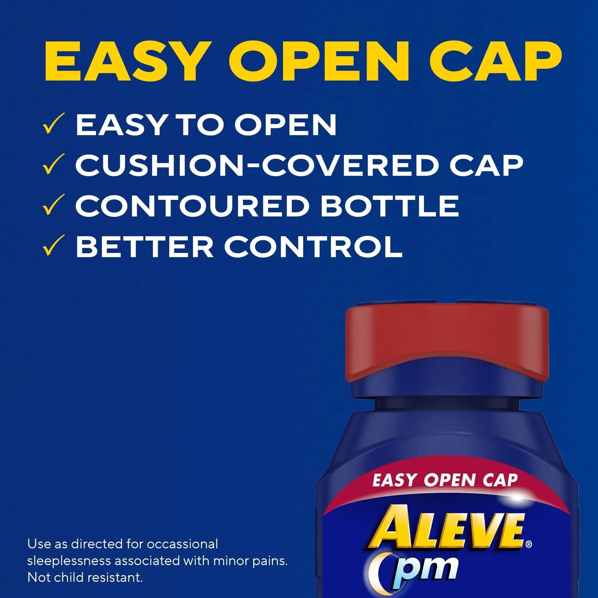 Aleve PM Sleep Aid Plus Pain Reliever Caplets, Naproxen Sodium & Diphenhydramine HCl, Nighttime, 120 Count - dailyvitalstore