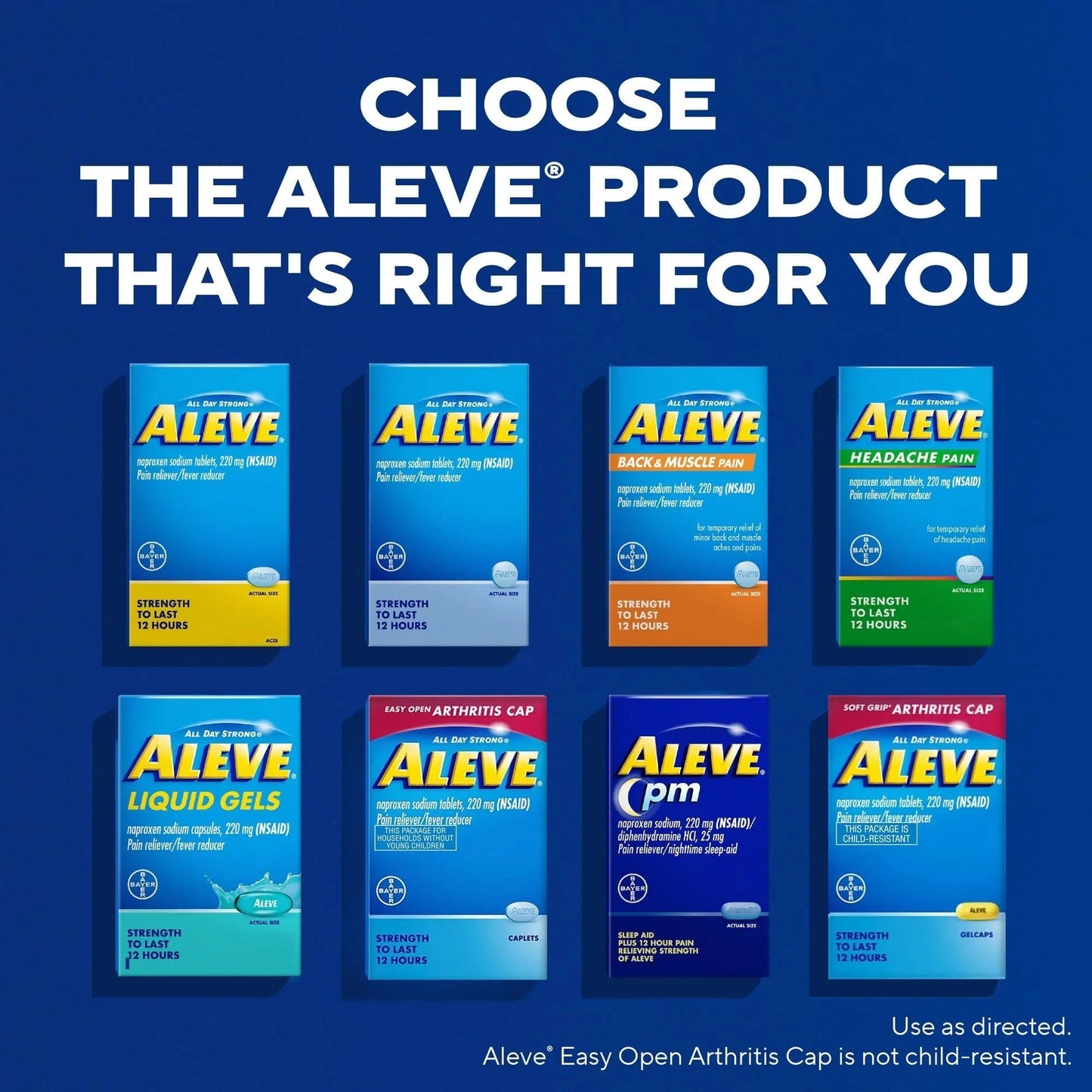Aleve PM Sleep Aid Plus Pain Reliever Caplets, Naproxen Sodium & Diphenhydramine HCl, Nighttime, 120 Count - dailyvitalstore