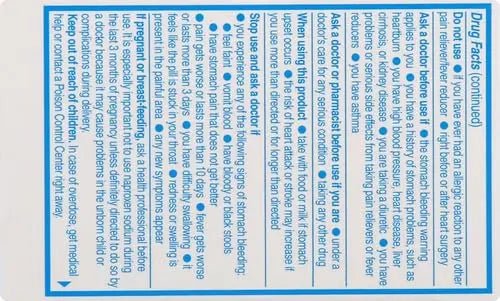 Aleve Tablets with Naproxen Sodium, 220mg (NSAID) Pain Reliever/Fever Reducer, 24 Count, Blue - dailyvitalstore