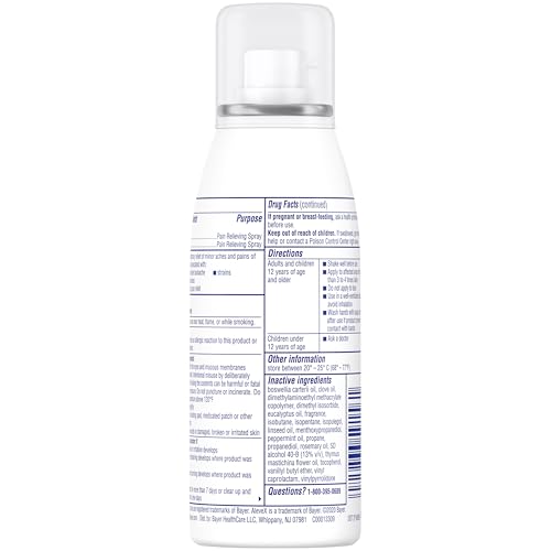 AleveX Pain Relieving Spray, Fast Acting & Fast Drying for Targeted Pain Relief, 3.2 oz Spray - dailyvitalstore