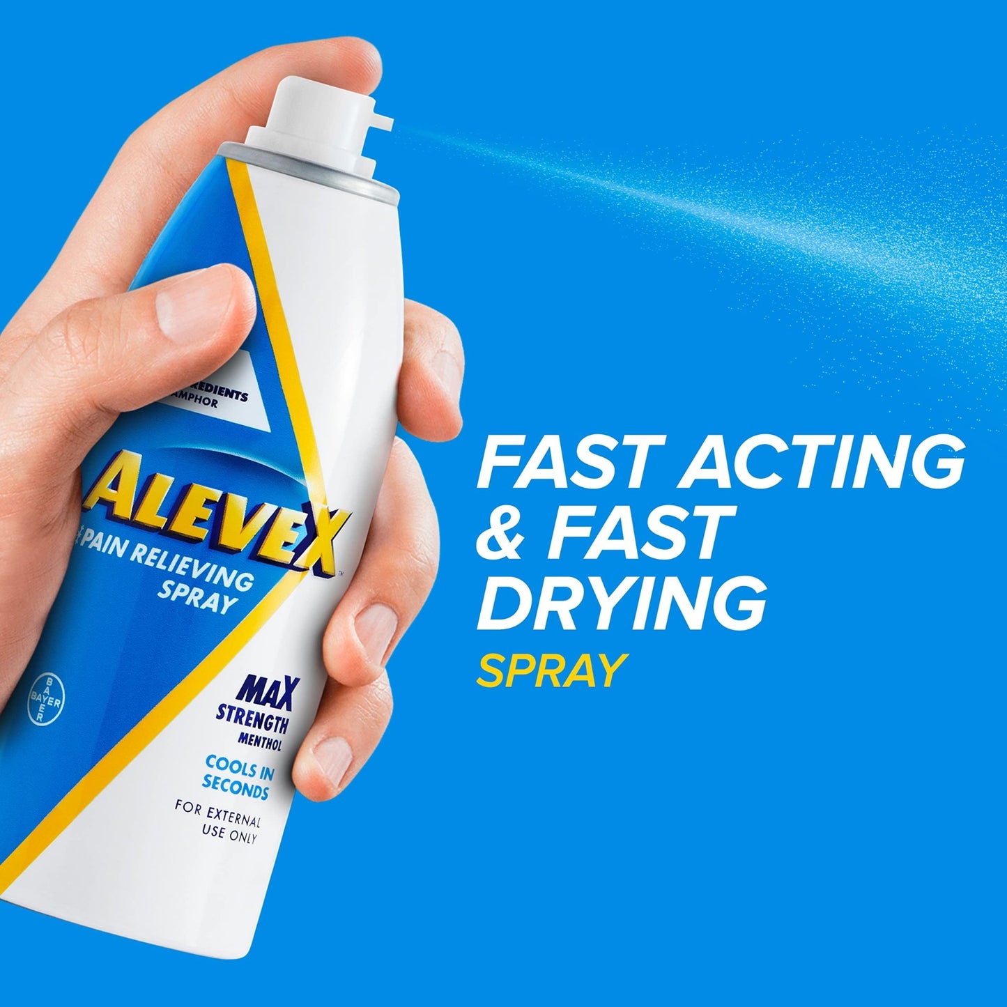 AleveX Pain Relieving Spray, Fast Acting & Fast Drying for Targeted Pain Relief, 3.2 oz Spray - dailyvitalstore