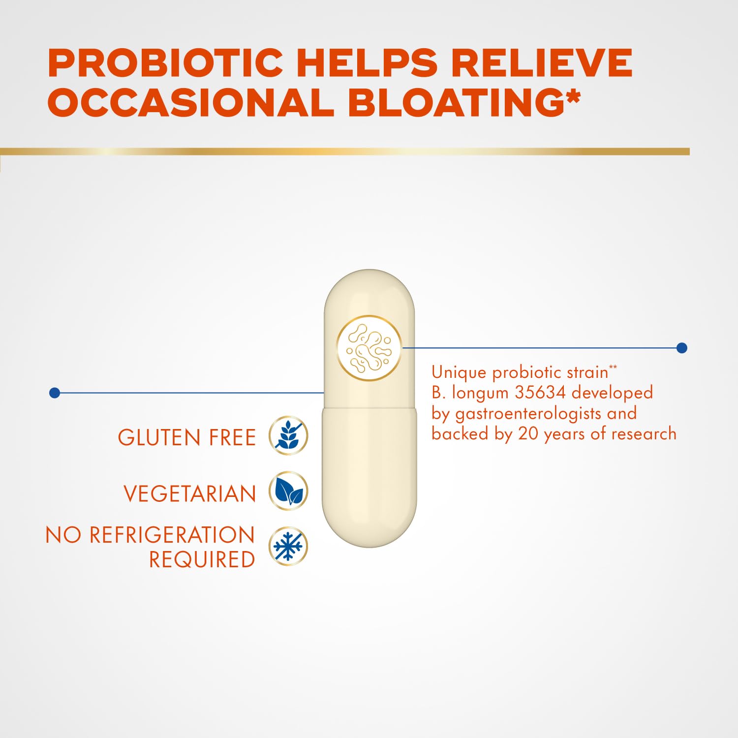 Align Probiotic Bloating Relief + Food Digestion, Probiotics for Women and Men, 1 Doctor Recommended Brand‡, Promotes Digestive Health and Helps Support - dailyvitalstore