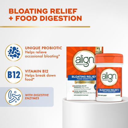 Align Probiotic Bloating Relief + Food Digestion, Probiotics for Women and Men, 1 Doctor Recommended Brand‡, Promotes Digestive Health and Helps Support - dailyvitalstore