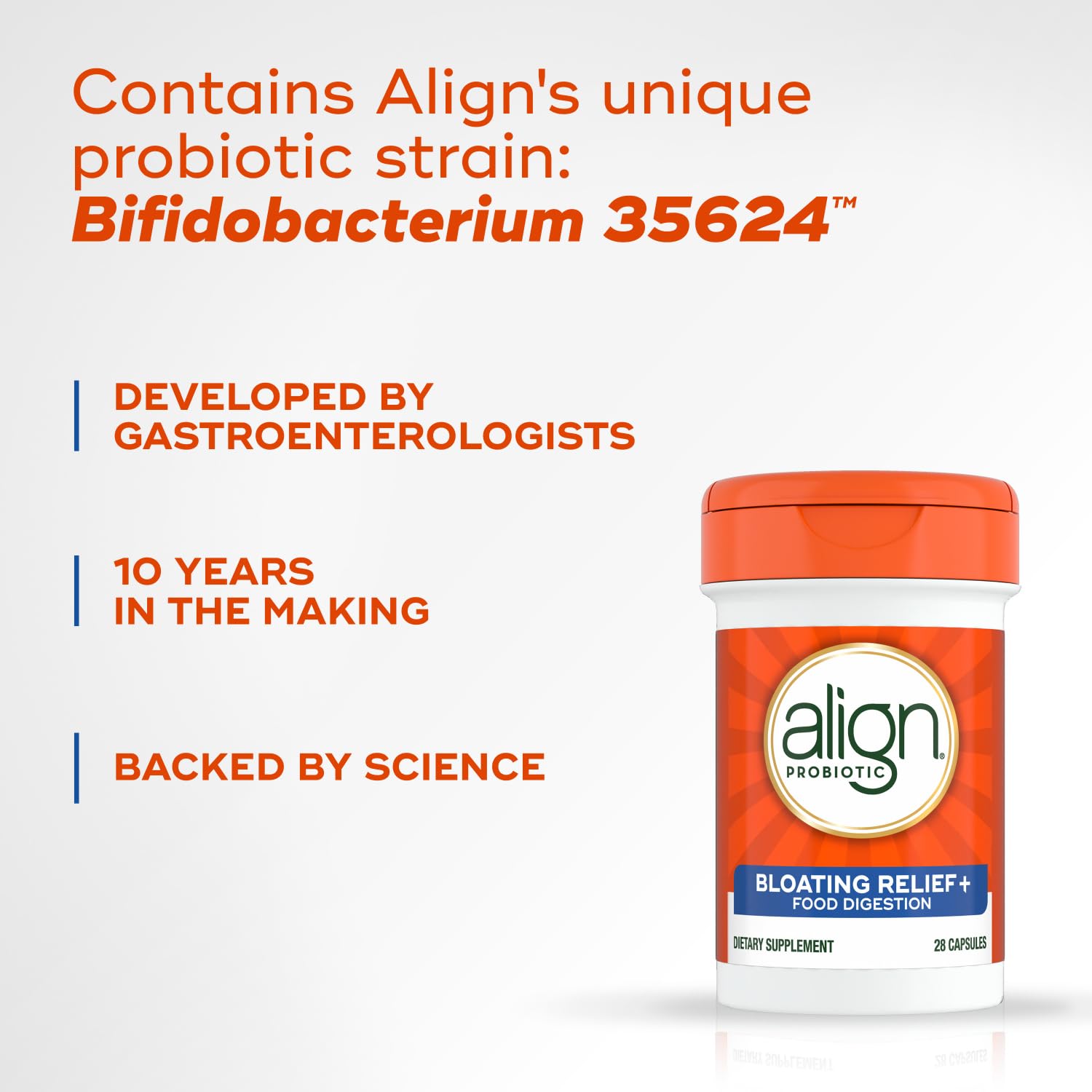 Align Probiotic Bloating Relief + Food Digestion, Probiotics for Women and Men, 1 Doctor Recommended Brand‡, Promotes Digestive Health and Helps Support - dailyvitalstore