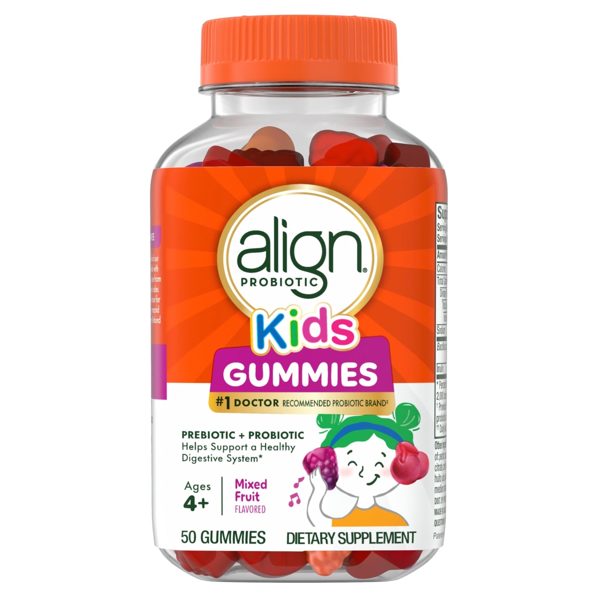 Align Probiotic, Kids Gummies, Prebiotic + Probiotic helps support a healthy digestive system*, 1 Doctor Recommended Probiotic Brand - dailyvitalstore
