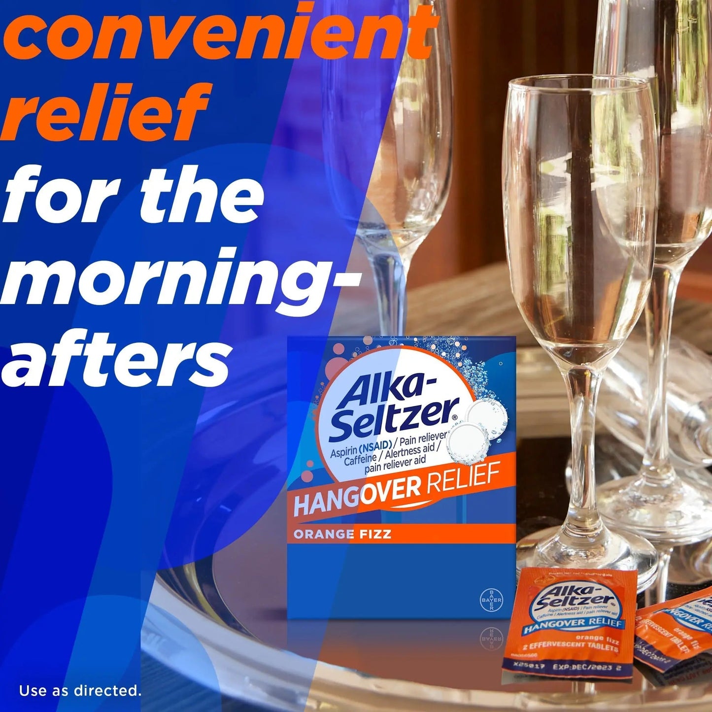 Alka-Seltzer Hangover Relief Tablets, Fast Relief Starts In About 15 Minutes for Headaches, Body Aches & Mental Fatigue, Bachelorette & Bachelor Party Packs 60 Count (3 Boxes, 20 Tablets Each) - dailyvitalstore
