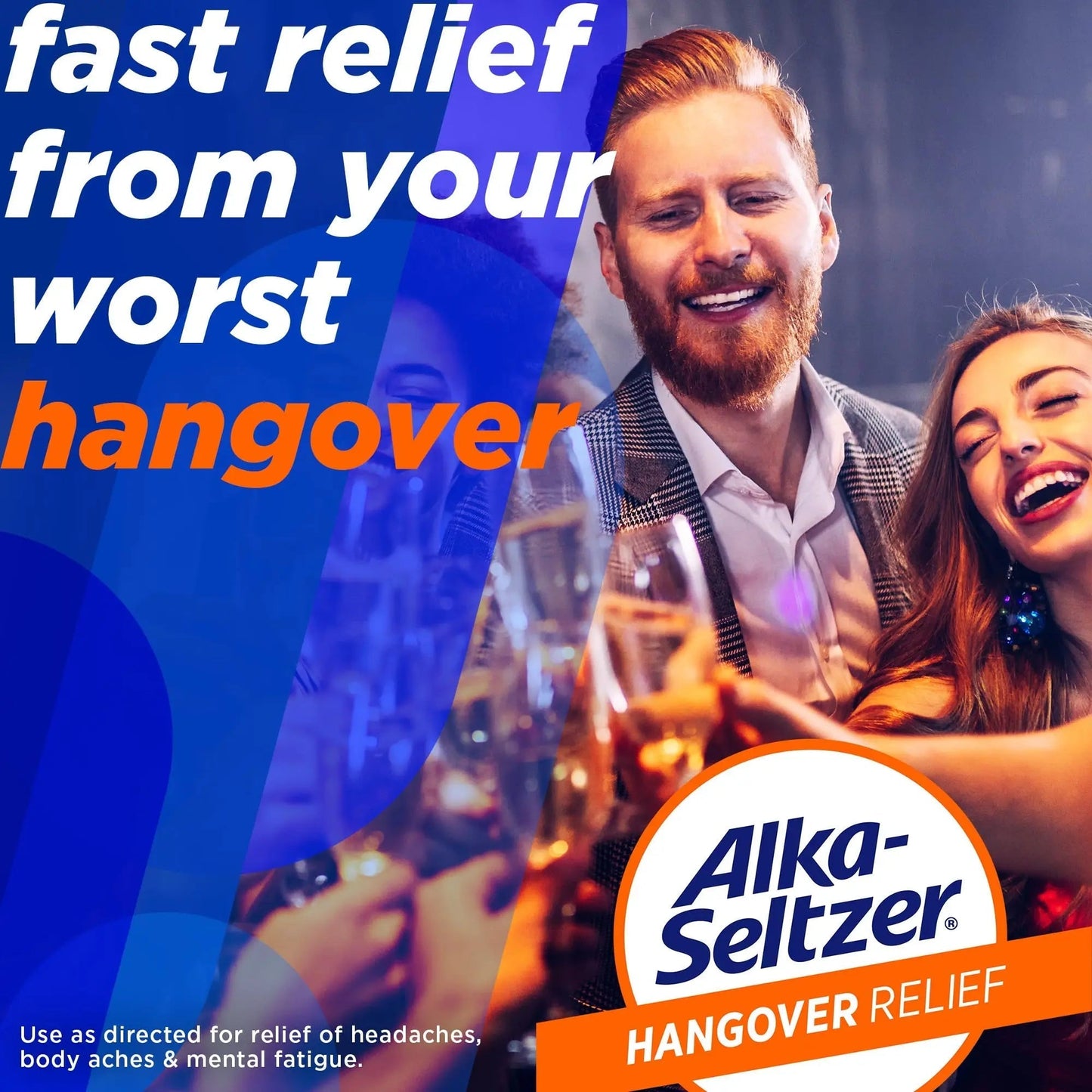 Alka-Seltzer Hangover Relief Tablets, Fast Relief Starts In About 15 Minutes for Headaches, Body Aches & Mental Fatigue, Bachelorette & Bachelor Party Packs 60 Count (3 Boxes, 20 Tablets Each) - dailyvitalstore