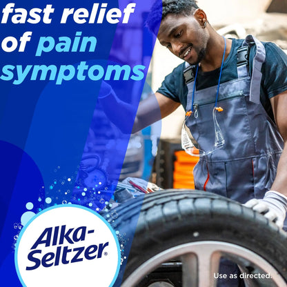 Alka-Seltzer Pain Relief, Aspirin Effervescent Tablets for Fast Pain Relief, 72 Ct - dailyvitalstore