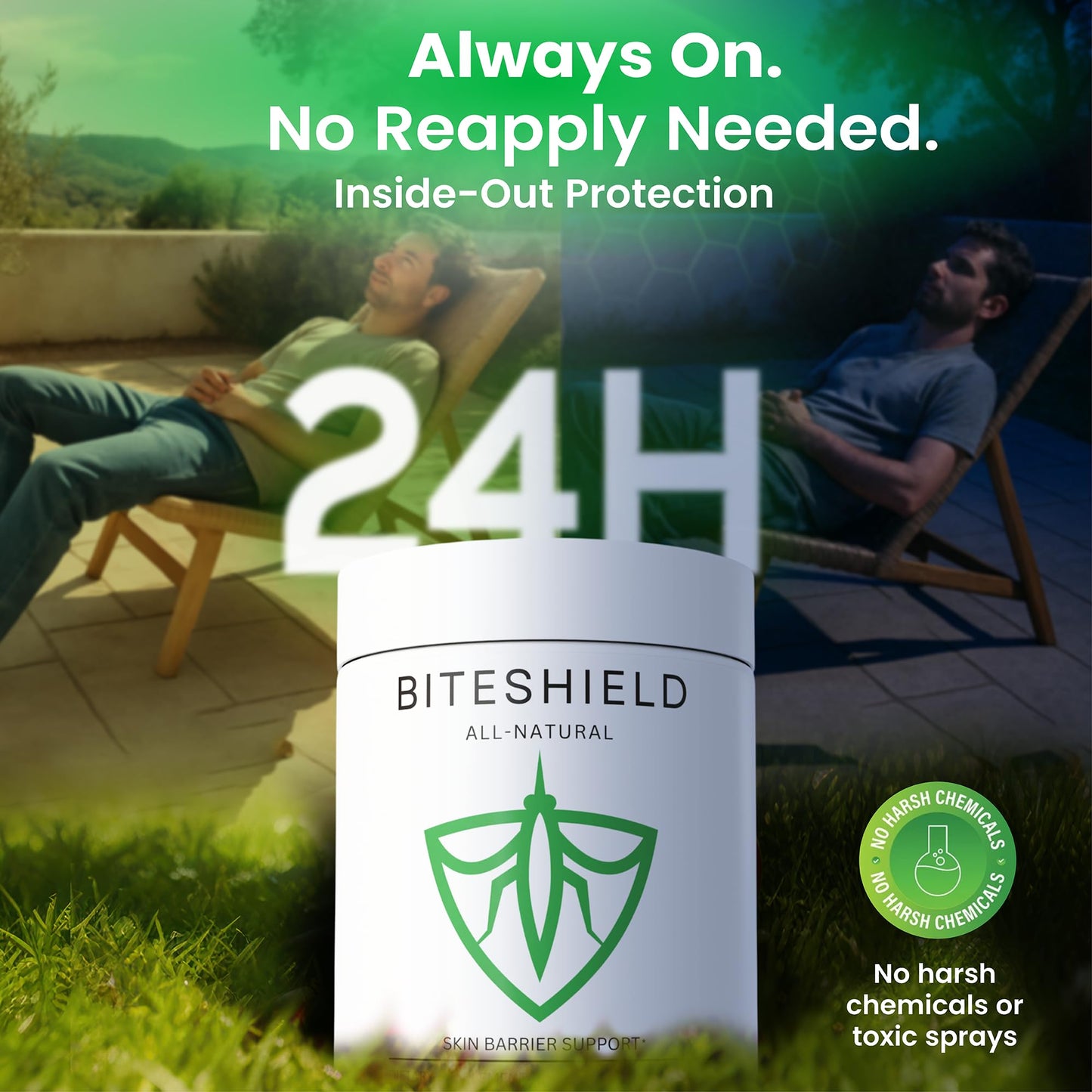 All-Natural Daily Supplement for “Bite Magnets” – 24/7 Plant-Based Alternative to Mosquito Repellents, Insect Sprays & Bug Sprays – Supports Skin, Wellness & Outdoor Comfort - dailyvitalstore