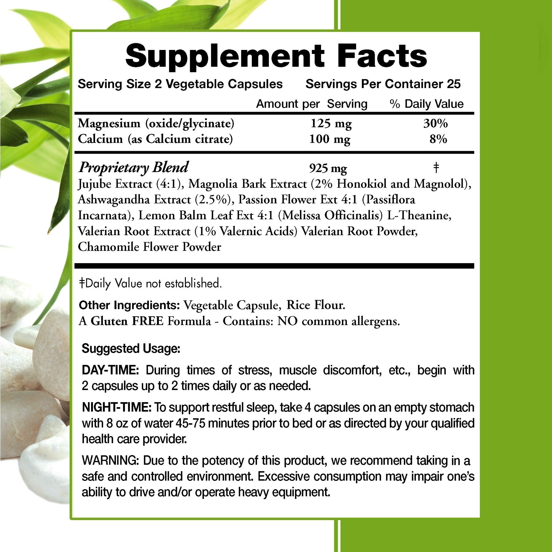 All Natural Muscle Relax Formula Plus - 50 Capsules - Daytime/Nighttime Natural Relaxant - dailyvitalstore