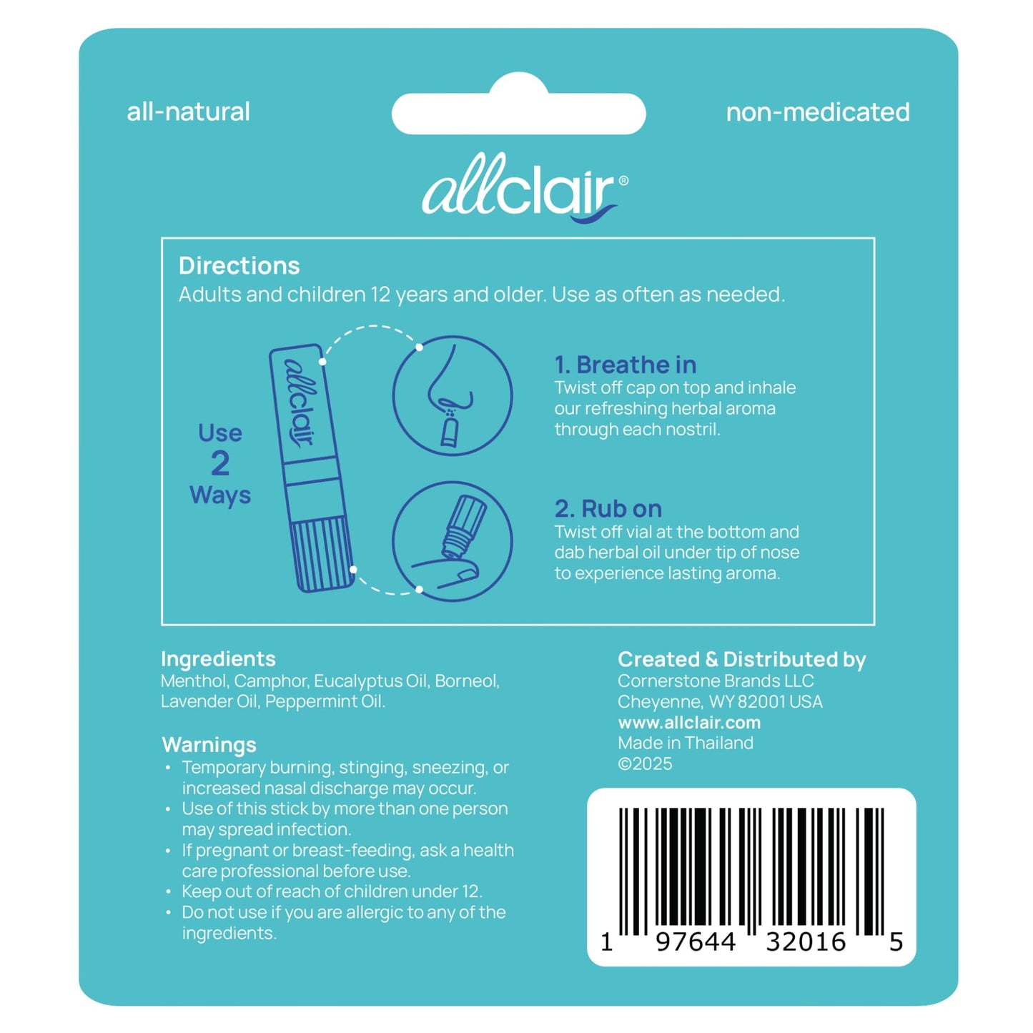 Allclair Nausea Relief Inhaler for Motion & Morning Sickness – Fast-Acting, Non-Drowsy, Natural Alternative to Pills & Patches, Travel Essential (2 Inhalers) - dailyvitalstore