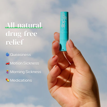 Allclair Nausea Relief Inhaler for Motion & Morning Sickness – Fast-Acting, Non-Drowsy, Natural Alternative to Pills & Patches, Travel Essential (2 Inhalers) - dailyvitalstore
