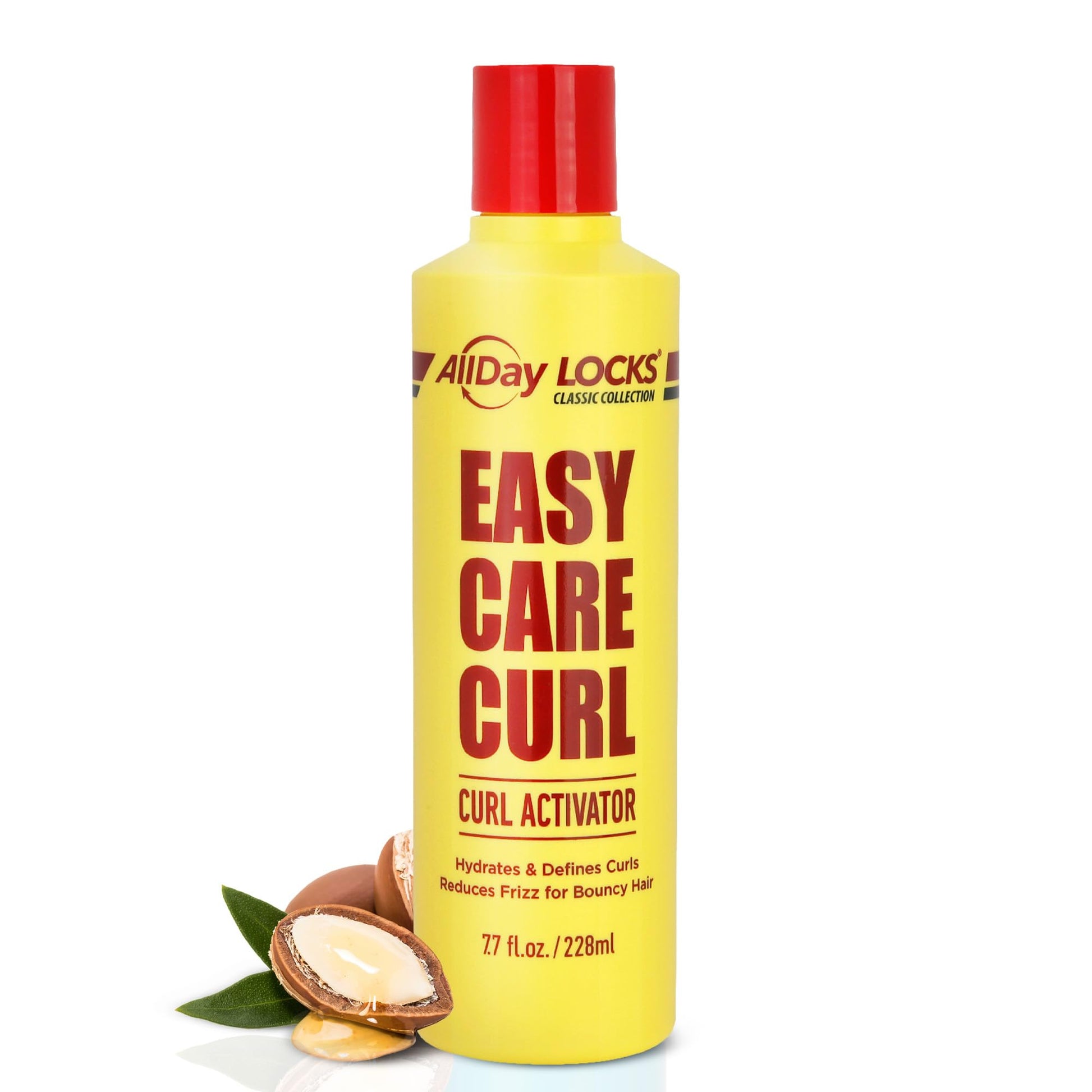 AllDay Locks Classic Easy Care Curl Activator - Activator Product for Curly Hair, Defines & Moisturizes Strands, Milky Cream Product for Men and Women, Easy Curling and Styling - 7.7 oz Bottle - dailyvitalstore
