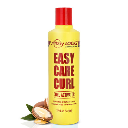 AllDay Locks Classic Easy Care Curl Activator - Activator Product for Curly Hair, Defines & Moisturizes Strands, Milky Cream Product for Men and Women, Easy Curling and Styling - 7.7 oz Bottle - dailyvitalstore