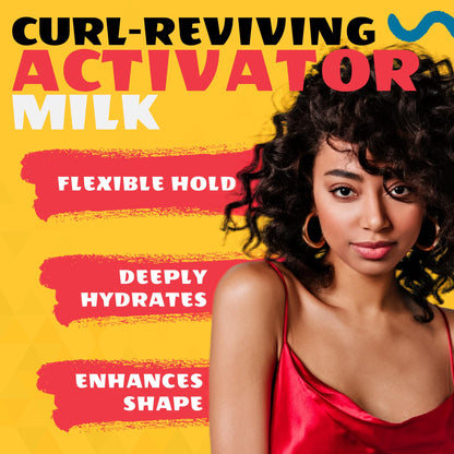 AllDay Locks Classic Easy Care Curl Activator - Activator Product for Curly Hair, Defines & Moisturizes Strands, Milky Cream Product for Men and Women, Easy Curling and Styling - 7.7 oz Bottle - dailyvitalstore