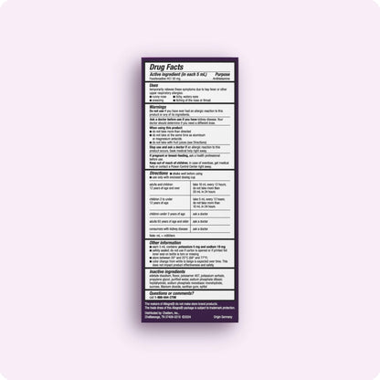 Allegra Children's 12-Hour Allergy Relief Liquid, Non-Drowsy Indoor and Outdoor Allergy Medicine, 30 mg Fexofenadine HCI Antihistamine for Kids, Berry Flavor, 8 oz - dailyvitalstore