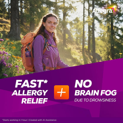 Allegra Hives Antihistamine 24-Hour Tablets, Non-Drowsy Hive Reduction and Hive Itch Relief, 180 mg Fexofenadine HCI, 30-Count - dailyvitalstore