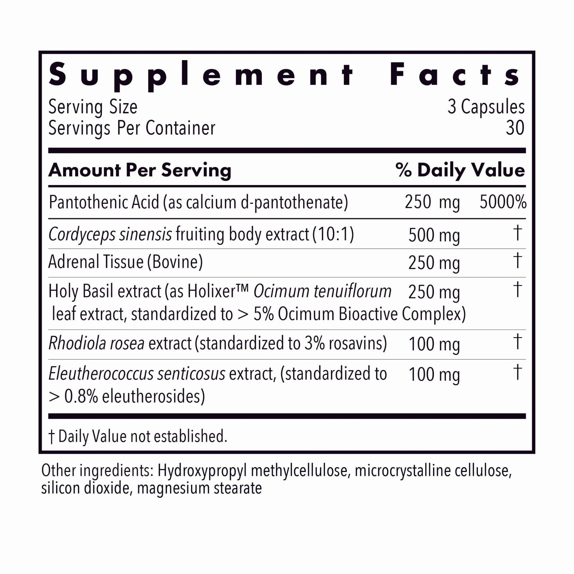 Allergy Research Group - Adrenal Glandular Adapt - Supports Healthy Stress Response and Cortisol Regulation - Hypoallergenic - 90 Vegetarian Capsules - dailyvitalstore