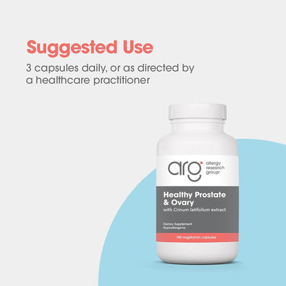 Allergy Research Group Healthy Prostate & Ovary - Traditional Chinese & Vietnamese Herbal Blend with Crinum Latifolium - Supports Reproductive Tissue & Immune Balance - 60 Servings - 180 Capsules - dailyvitalstore