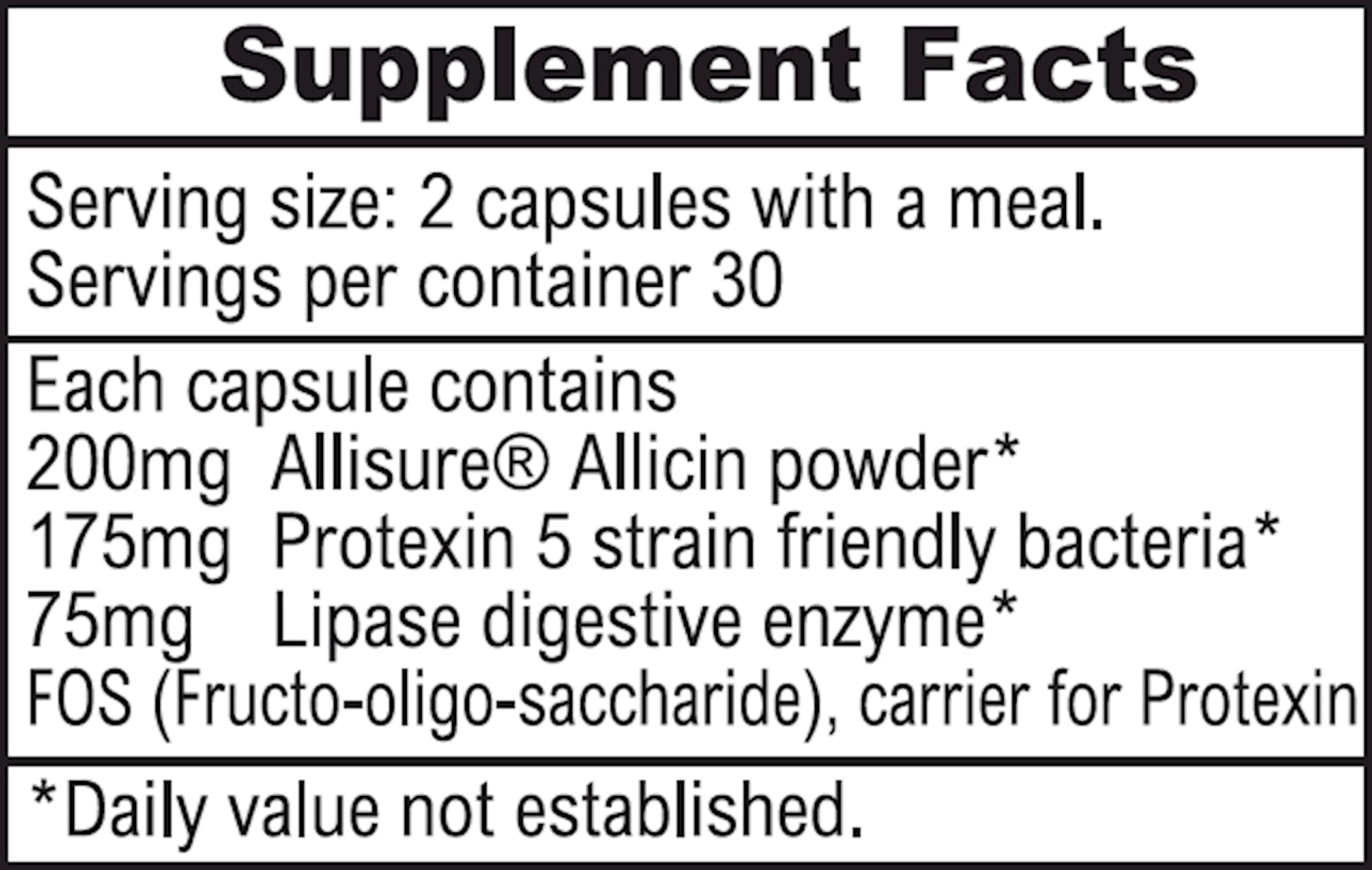 ALLIMAX Pre Pro - 60 Caps. Stabilized allicin Plus prebiotics, probiotics and Digestive enzymes. - dailyvitalstore