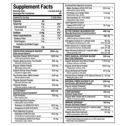 ALLMAX Naturals CytoGreens Super Greens Powder, Premium Green Superfood with Greens, Superfoods, Daily Greens Supplement, Acai Berry Green Tea, 60 Servings - dailyvitalstore