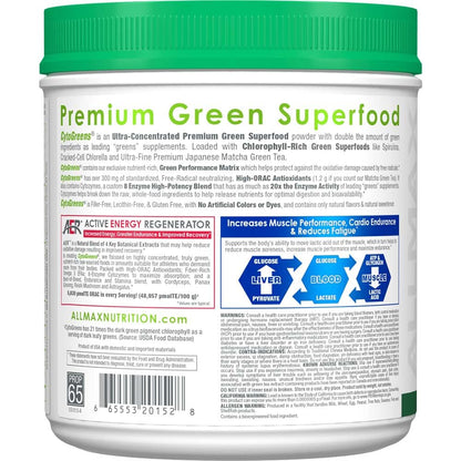 ALLMAX Naturals CytoGreens Super Greens Powder, Premium Green Superfood with Greens, Superfoods, Daily Greens Supplement, Acai Berry Green Tea, 60 Servings - dailyvitalstore