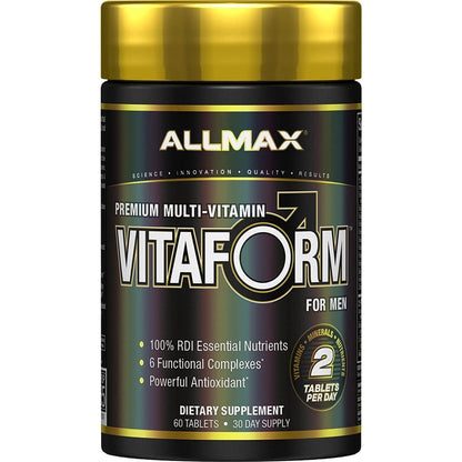 ALLMAX Nutrition Premium Vitaform, Performance Vitamin for Men, 60 Tablets - dailyvitalstore