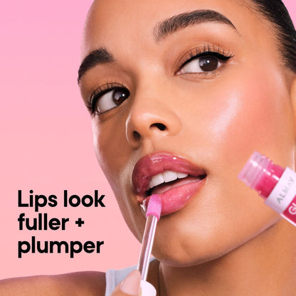 Almay Gleam Big™ Lip Serum, Hydrating and Moisturizing, Hypoallergenic Lip Gloss, Non-Sticky, 100 Positively Pink, 0.13 fl oz - dailyvitalstore