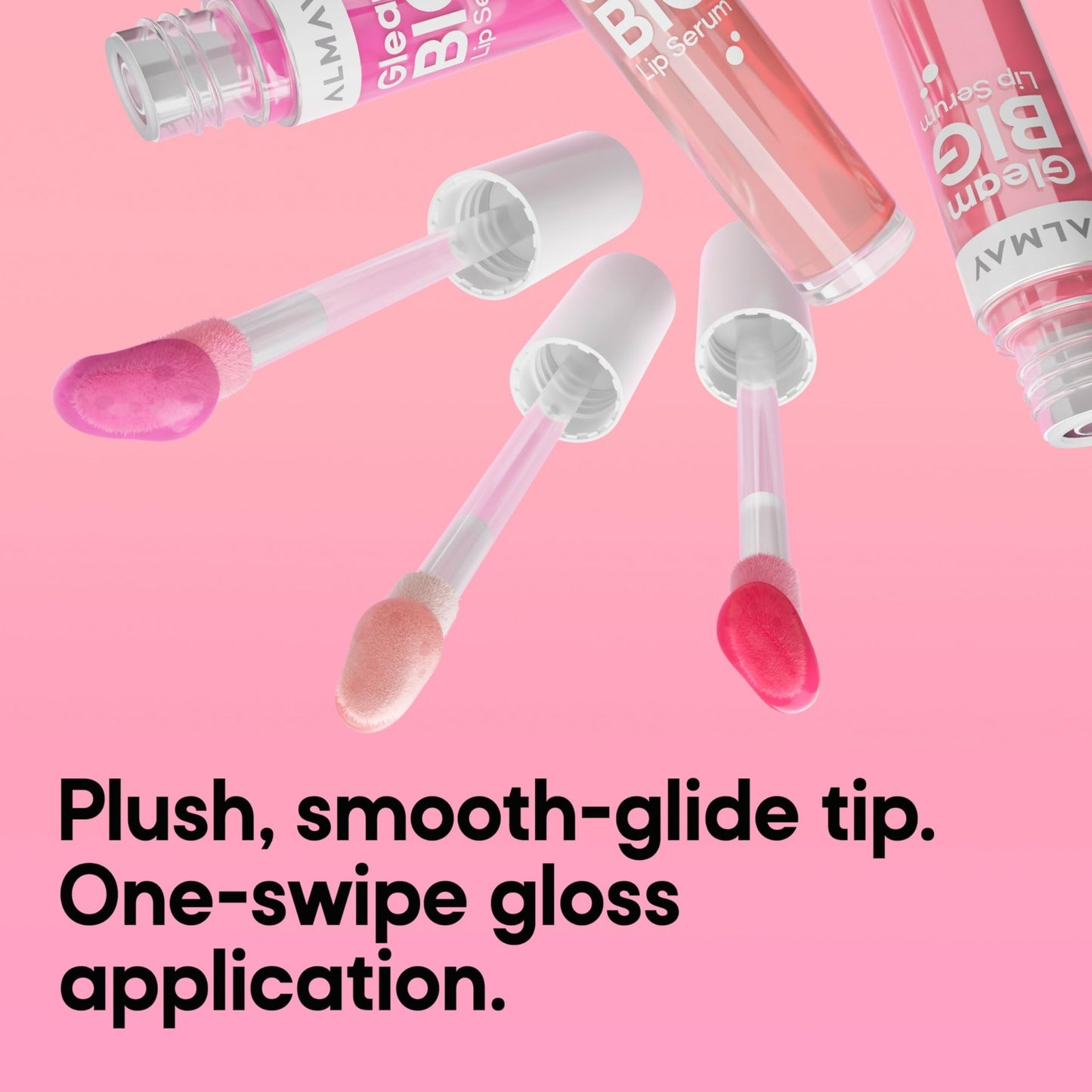 Almay Gleam Big™ Lip Serum, Hydrating and Moisturizing, Hypoallergenic Lip Gloss, Non-Sticky, 100 Positively Pink, 0.13 fl oz - dailyvitalstore