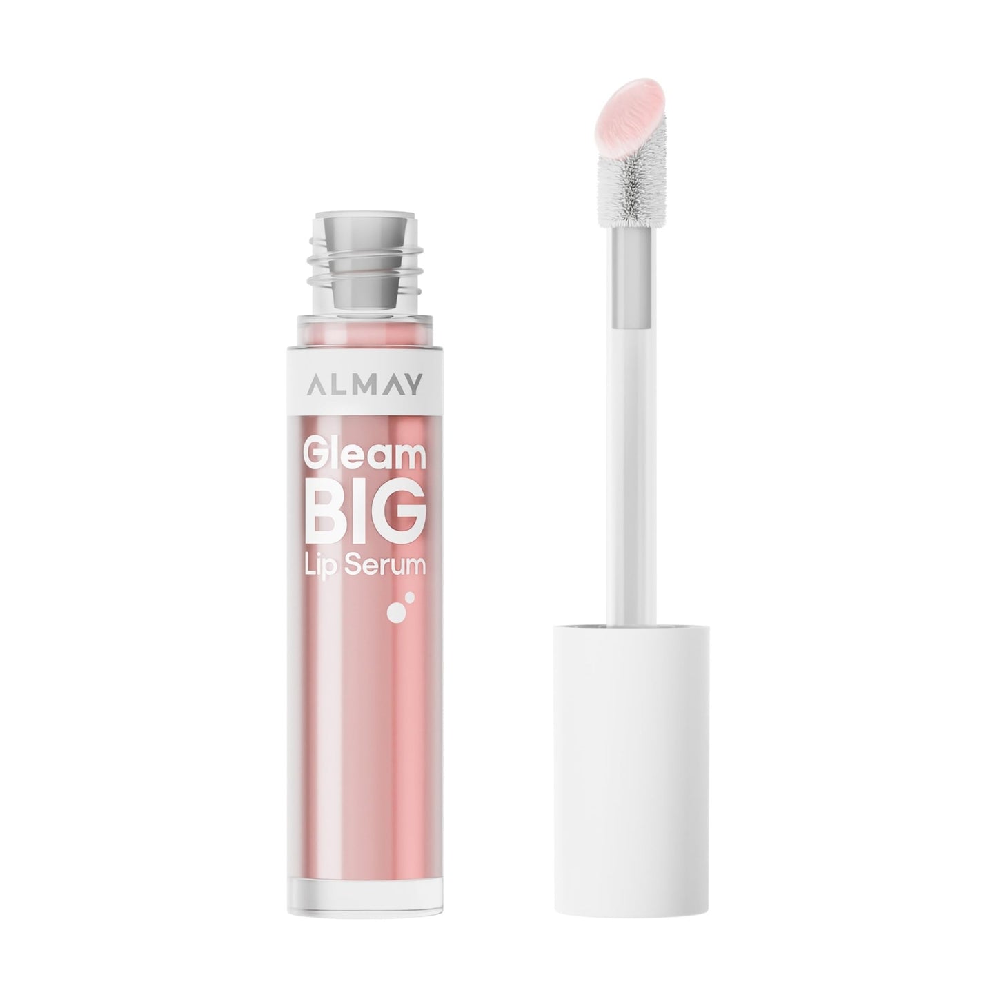 Almay Gleam Big™ Lip Serum, Hydrating and Moisturizing, Hypoallergenic Lip Gloss, Non-Sticky, 100 Positively Pink, 0.13 fl oz - dailyvitalstore