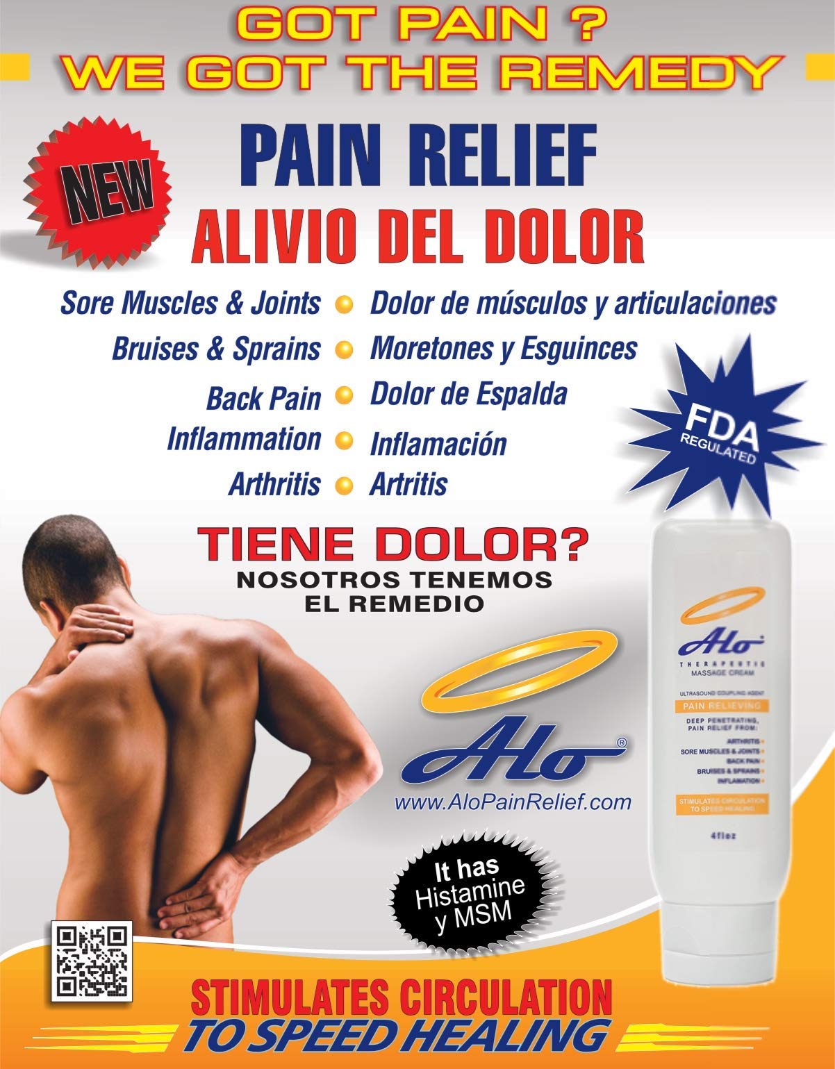 ALO Pain Relief Cream Therapy(32 oz with Pump) for Arthritis, Back Pain, Sciatica, Plantar Fasciitis, Tennis Elbow, Sore Muscles & Joints Inflammation - Working Out Aches, Acute Pain and Chronic Pain - dailyvitalstore