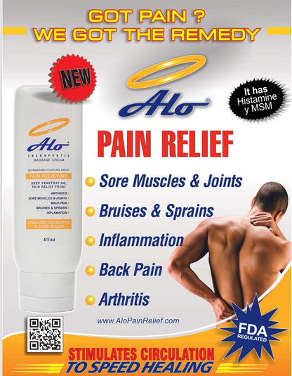 ALO Pain Relief Cream Therapy(32 oz with Pump) for Arthritis, Back Pain, Sciatica, Plantar Fasciitis, Tennis Elbow, Sore Muscles & Joints Inflammation - Working Out Aches, Acute Pain and Chronic Pain - dailyvitalstore