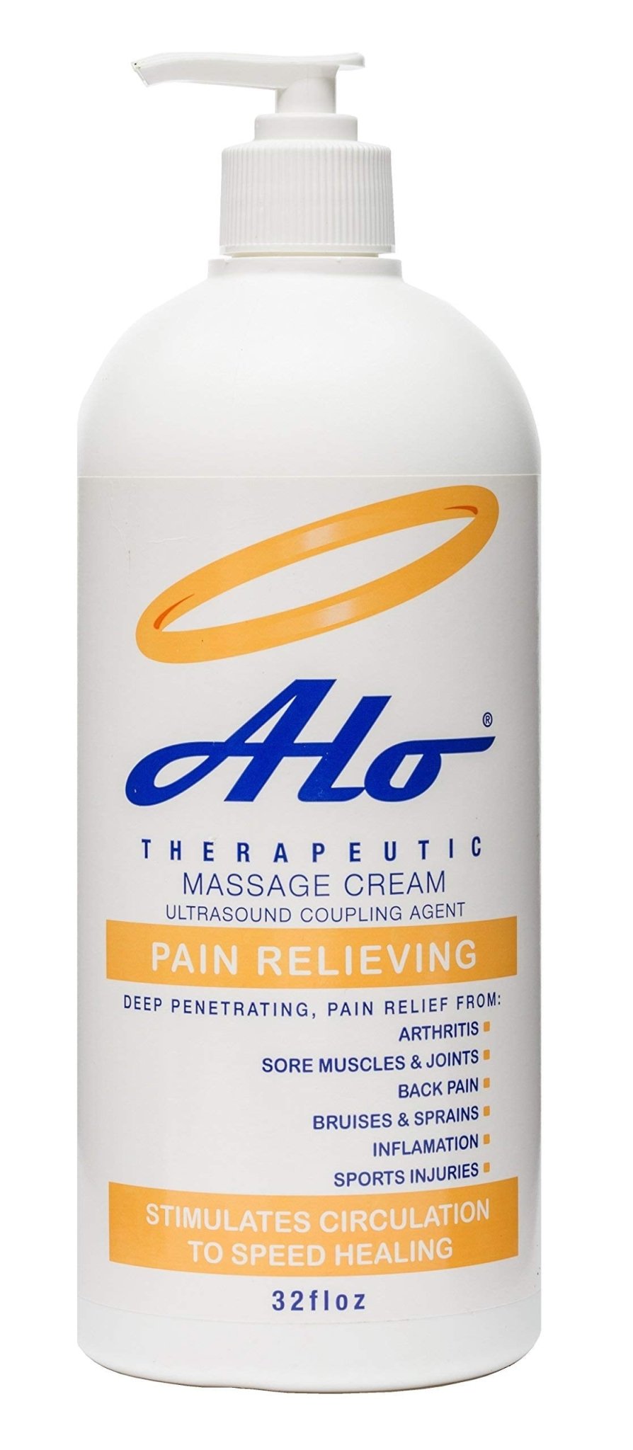 ALO Pain Relief Cream Therapy(32 oz with Pump) for Arthritis, Back Pain, Sciatica, Plantar Fasciitis, Tennis Elbow, Sore Muscles & Joints Inflammation - Working Out Aches, Acute Pain and Chronic Pain - dailyvitalstore
