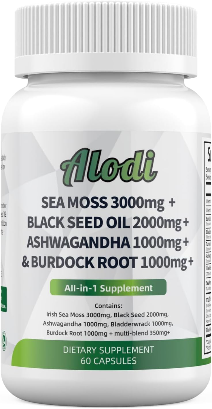 ALODI Super Seaweed Blend Supplement - Contains KSM-66 Ashwagandha, Black Seed Oil, Burdock Root, Kelp, Supports Digestion, Sleep, and Immune Health - dailyvitalstore